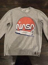 NASA mens Large Sweatshirt Gray
