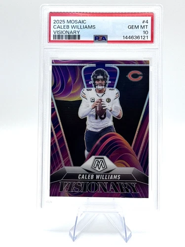 2025 Panini Mosaic Caleb Williams Visionary Prizm Case Hit SSP Bears #4 PSA 10