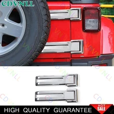 For Jeep Wrangler JK JKU 2007+Chrome Silver Rear Tailgate Hinge Decor Cover Trim
