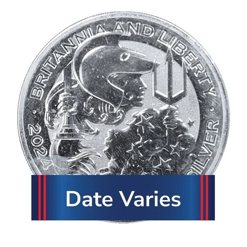 Roll of 20 - U.K. Random Year £2 1-oz .999 Silver Britannia &Liberty