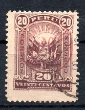 PERU, PROVISIONAL  DE 20C , MATASELLOS PIURA      #SEPT- 071
