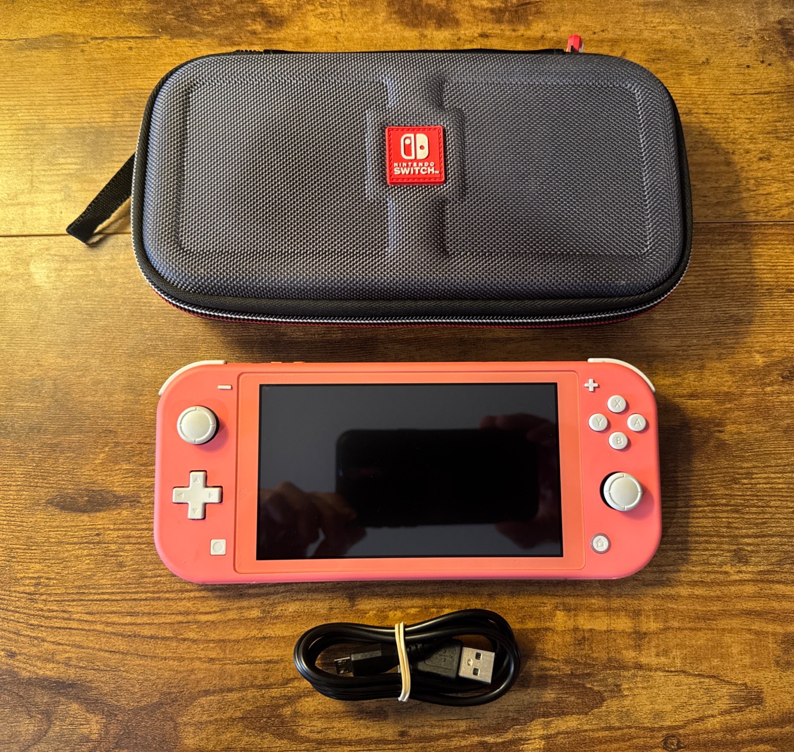 Nintendo Switch Lite 32GB Coral Pink Handheld Console Bundle With