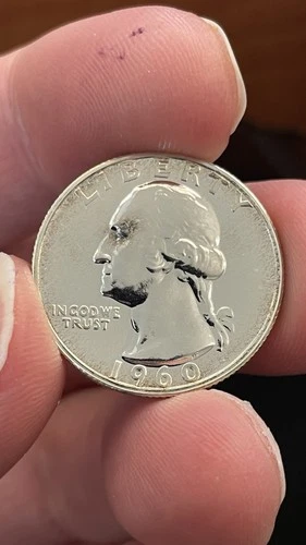 1960 Washington Quarter Proof -GEM-Martha gave George Black Eye-Toned 90% Silver