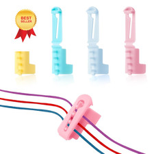 4pcs Yarn Guide Ring Crochet Knitting Tool, 4 Pink, Green, Blue, and Yellow