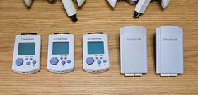 SEGA DREAMCAST VIDEO GAMES CONSOLE BOXED + 2 CONTROLLERS + 3 VMU + 2 VIBRATION