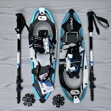 Denali Pro Snowshoes Kit 8x25 | Winter Hiking Set w/Poles, Carry Bag, 200 lb