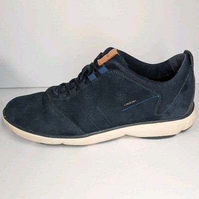 Geox Men's U Nebula Sneakers Sz 10 Inner Breathing System Blue Suede 