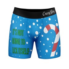 It's Not Going to Lick Itself Boxer Uomo Divertente Natale Candycan Sarcastic