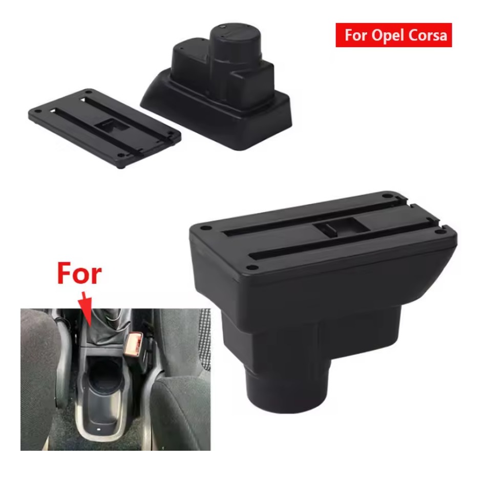 Bracciolo Centrale per Oper Corsa Box Portaoggetti Presa USB Auto Macchina - Miniatura 2