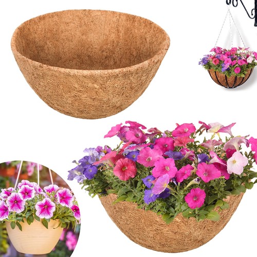 2 Pack 16 Inch Round Coco Liners Natural Coconut Coir for Hanging Baskets
