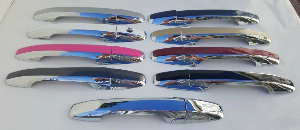 Custom Black OR Chrome Door Handle Overlays 2007 - 2013 Acura MDX YOU PICK CLR - Image 2 of 4