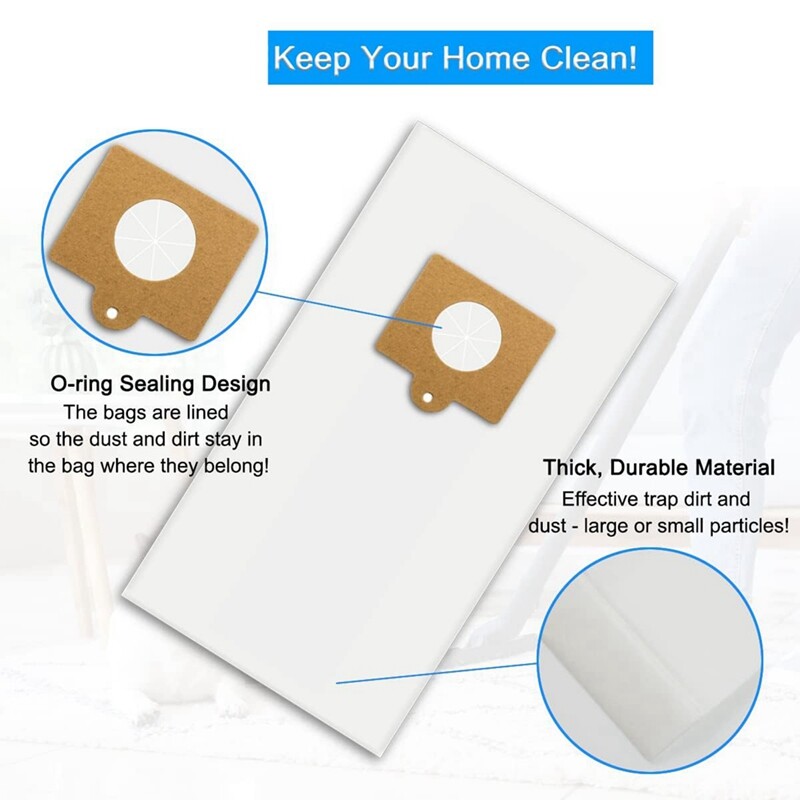 8Pcs Vacuum Bags for Type C/Q 5055, 50557, 50558, Canister Vacuum, C