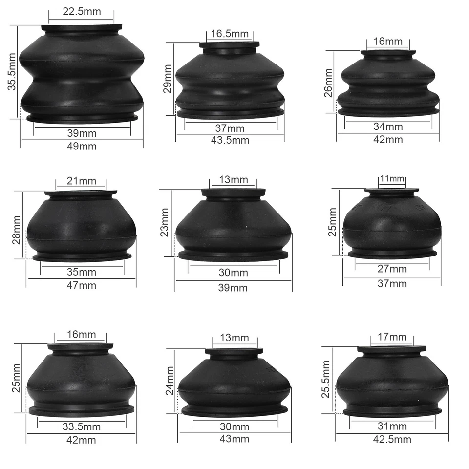x14 Brazos de control de suspensión de dirección de camión y coche conjuntos de rótulas cubierta de bota Foto 4 de 4