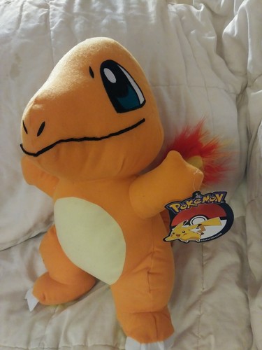 Pokemon Charmander Plush 14 in Character New with Official Tags 2017 Orange Fire - Picture 1 of 5