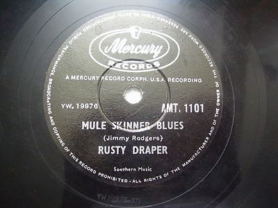 Rusty Draper  Please HeLP Me/Mule Skinner Rare 78 Rpm India Indian VG++ Chip