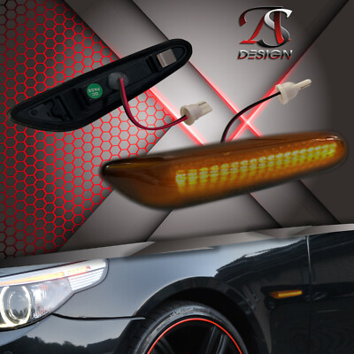 LED Seitenblinker für BMW 3er E90 E91 E92 E93 schwarz smoke getönt E-Prüfzeichen