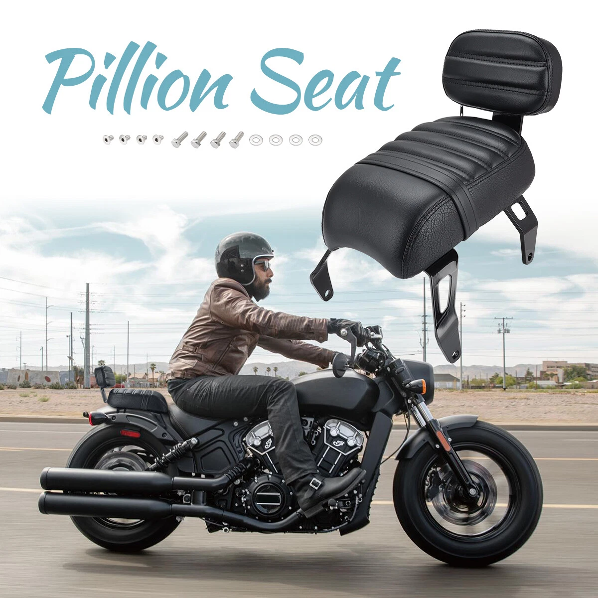 Black Rear Seat Backrest Bracket For Indian Scout Bobber ABS