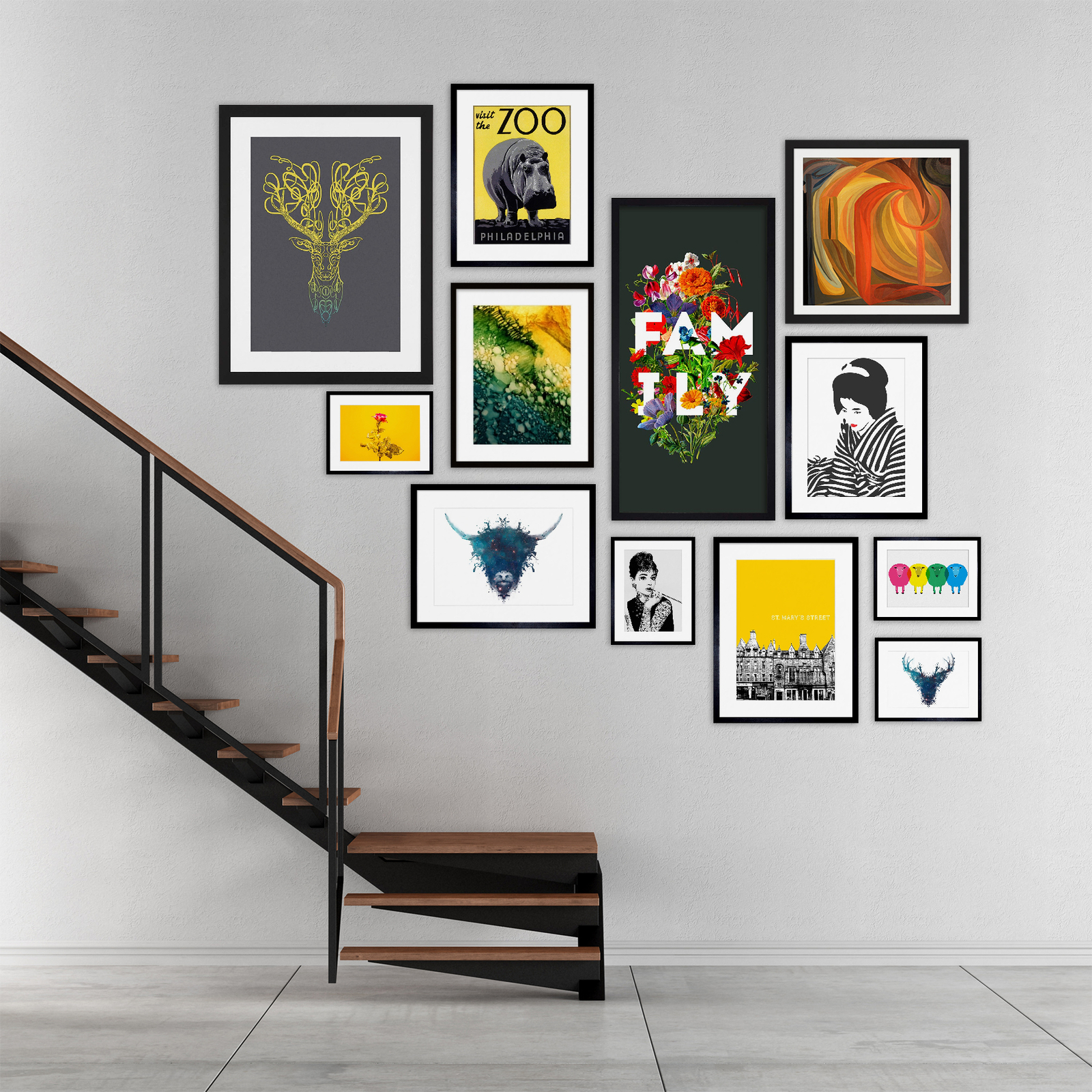 Exercise Decor Inspiration No Pain No Gain Gym Canvas Poster Picture Wall Art