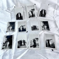 WW II Snapshots Sailor w/Wife Family on Leave 1940s US Navy 11 B/W Photos
