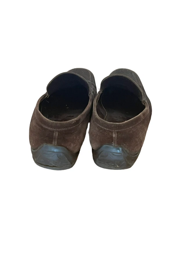 SALVATORE FERRAGAMO BROWN SUEDE  SLIP ON LOAFERS MENS SHOES 9 EE - Image 4 of 4