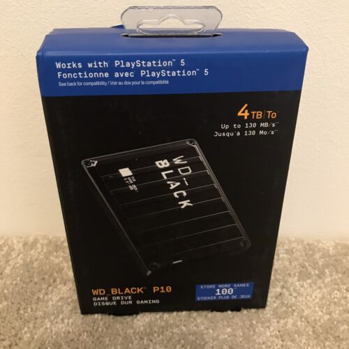 Western Digital WD Black P10 Game Drive 4TB External USB Portable HDD PS5 PS4 - Picture 1 of 4