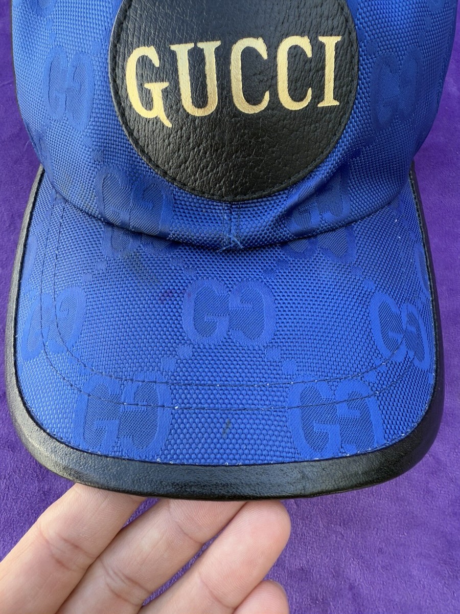 Gucci Off The Grid Blue Black Hat Baseball Cap Unisex Sz L Gucci Off The Grid Blue Black Hat Baseball Cap Unisex Sz L