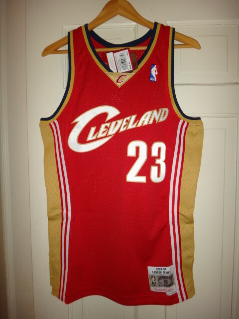 lebron james mitchell and ness jersey