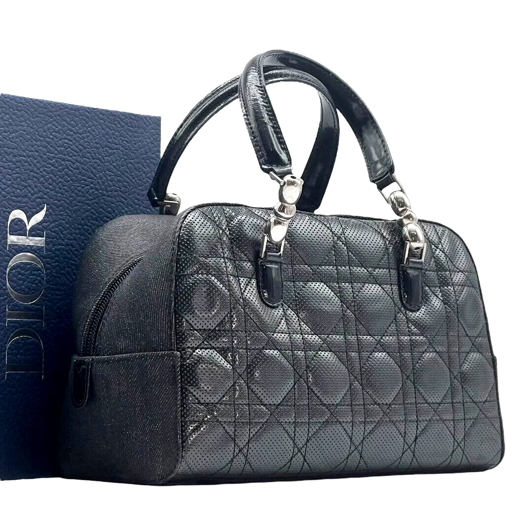 Sac à main fourre tout Dior Lady Mini Boston noir sans boîte