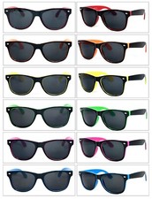 1 Or 2 Pair s  Mens Womens Retro Square Two Tones Frame Sunglasses UV400