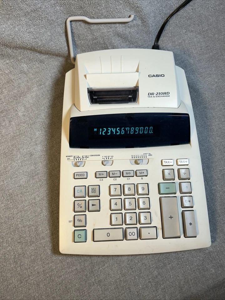 CASIO DR-210 HD Tax & Exchange Fully Functioning Vintage Calculator - Image 2 of 4
