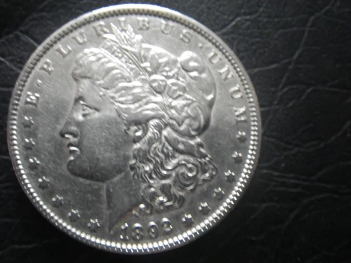1892-P MORGAN SILVER DOLLAR, AU++/ MS++++, VERY RARE, 1,038,000, PREMIUM VALUED