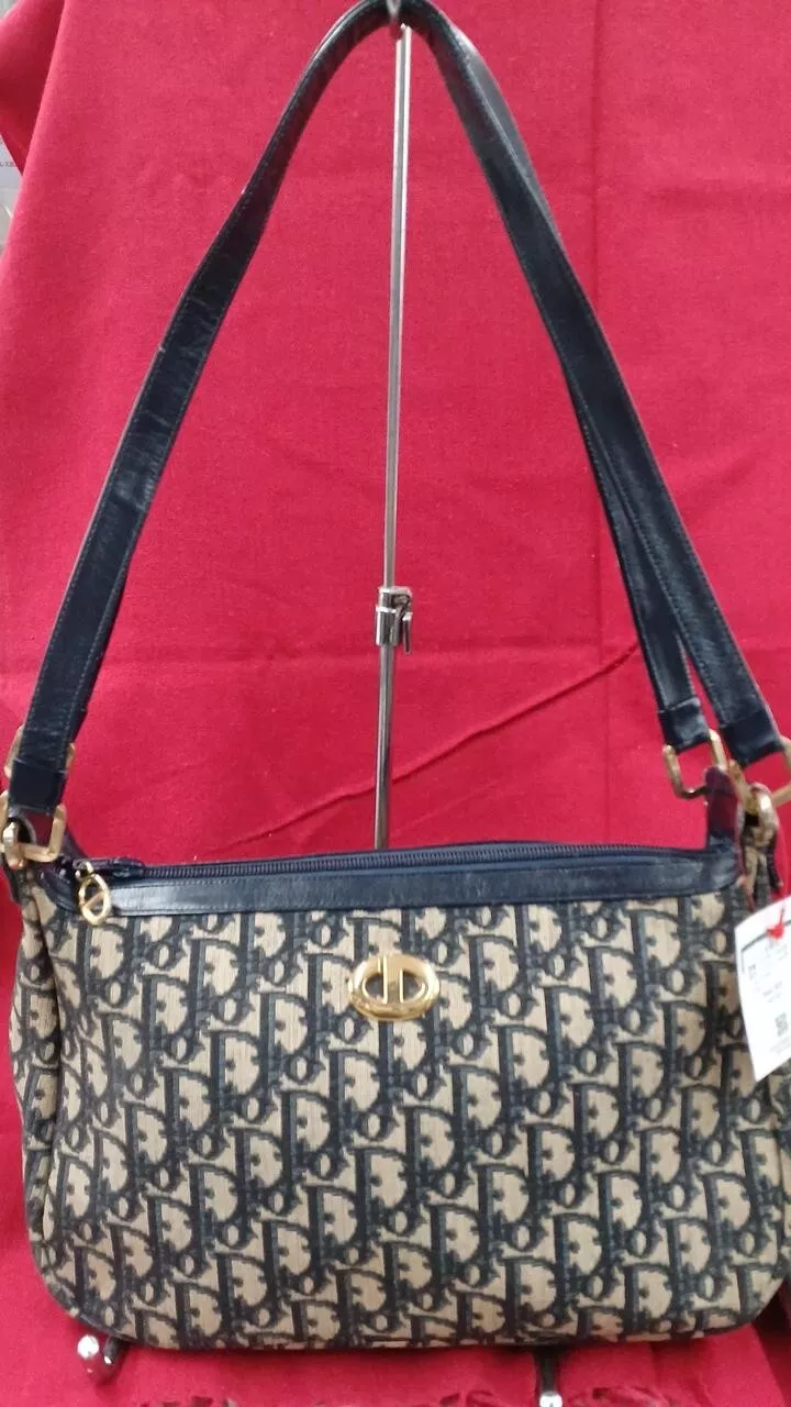 Sac bandoulière Christian Dior Trotter cuir toile femme vintage 202502O