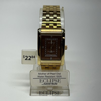 Vintage Eclipse Quartz Watch by Armitron, Mother Of Pearl Dial, W/Tags &Display