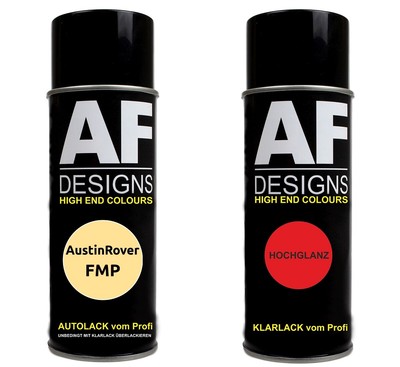 Spraydose für Austin Rover FMP Primula Yellow Basislack Klarlack Sprühdose 400ml