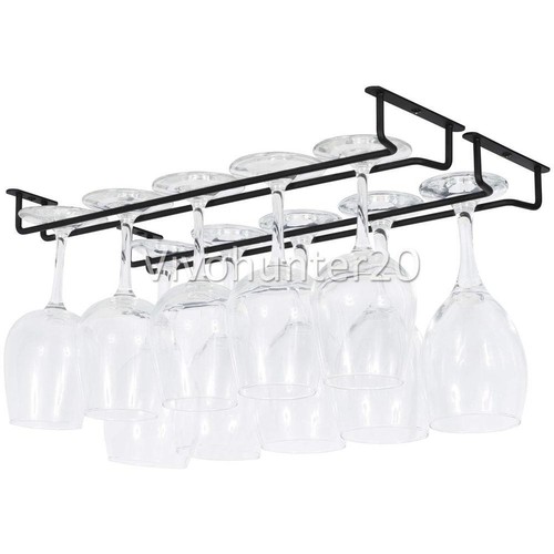 2x Wine Glass Rack Holder Stemware Hanging Under Cabinet Stemware Holder Hangers - Picture 7 of 9