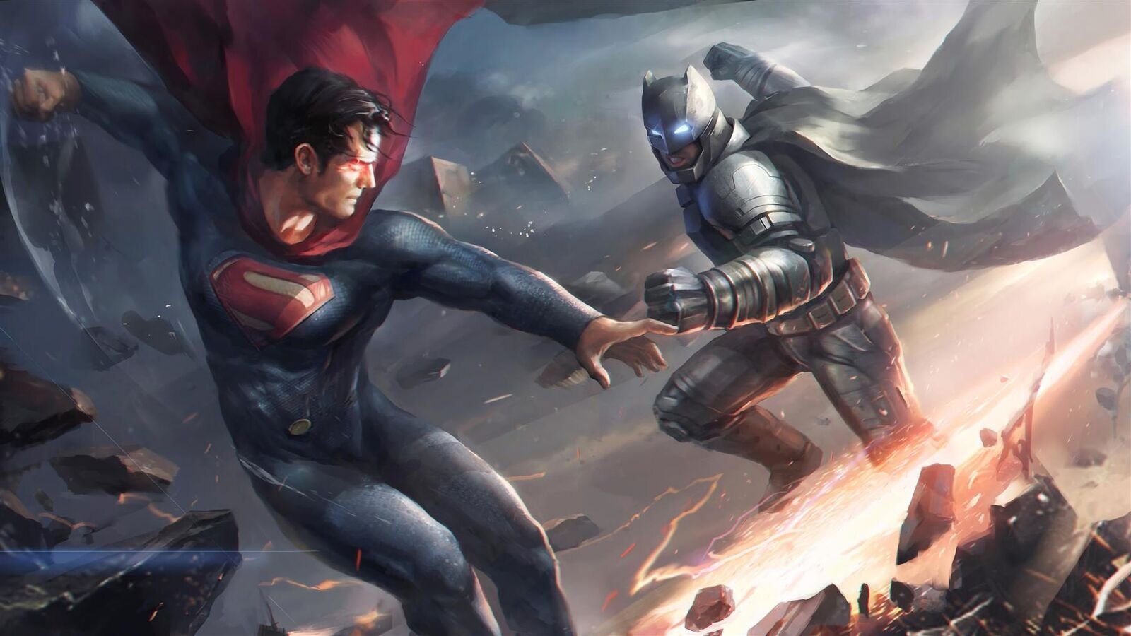 Superman vs Batman Metal Art Print Comics Poster 8in x 12in Lot Up