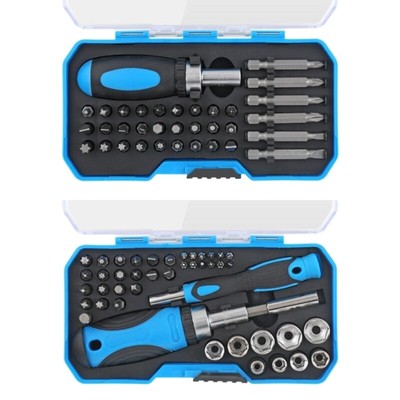 Portable Screwdriver Multi-bit Ratcheting Screwdriver Set with Storage Box