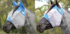 Cashel Crusader Horse Fly Mask UV Protection Blue Benefit Wounded Warriors