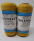 Vintage New Old Stock Maxwell's Macrame Cord 55 yd. Gold - 2