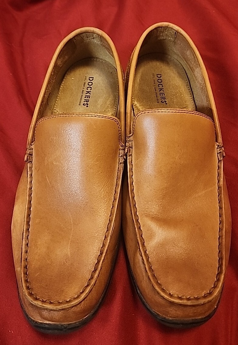 Mens Dockers Brown Loafers Size 10.5M Casual Leather Slip On  display picture 3
