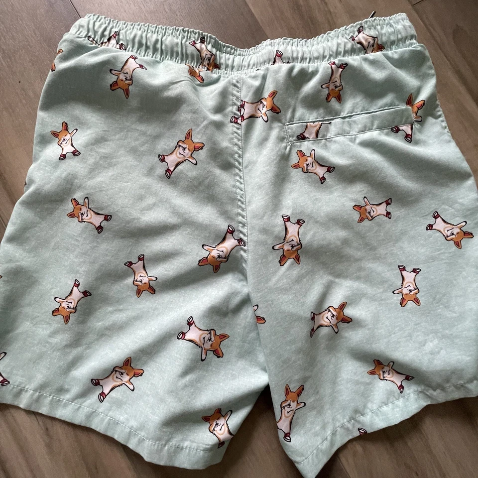 Bañador Surf Society para hombre con cordón Corgi Dabbing divertido estampado talla M Foto 4 de 4