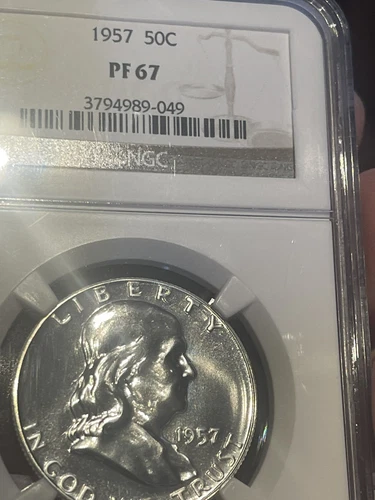 1957 Proof Franklin Half Dollar - NGC PF67