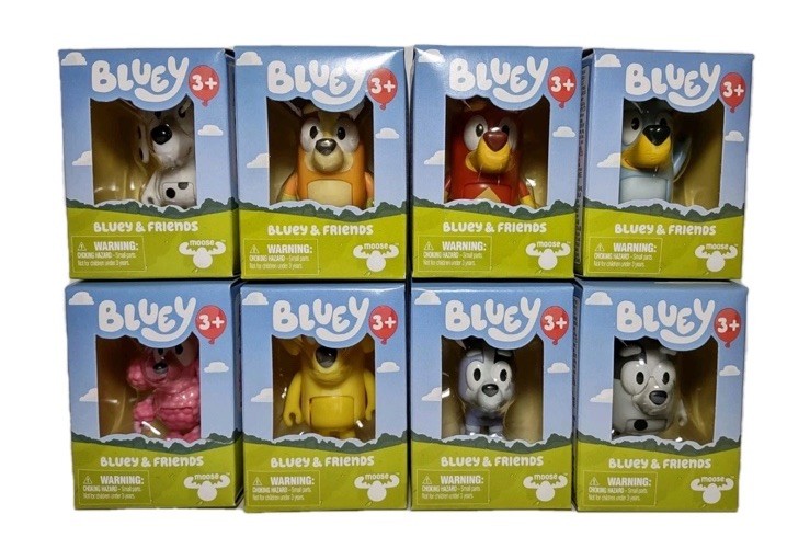 Bluey & Friends Bingo Muffin Socks Coco Rusty Chloe Lucky Figures 8pc  Box Lot !