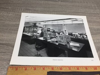 Vintage Nordberg Factory Chemical Laboratory Photo 8.5x11 B&W Industrial