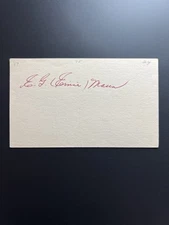 Ernie Maun Signed Index Card JSA LOA