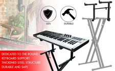 5 Core Keyboard Stand 2 Tier Electric Piano Midi Music Adapter for 54 - 88 Keys