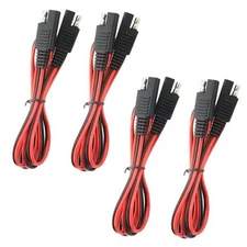  4 PCS SAE to SAE Extension Cable Quick Disconnect Wire Harness Connector 3 