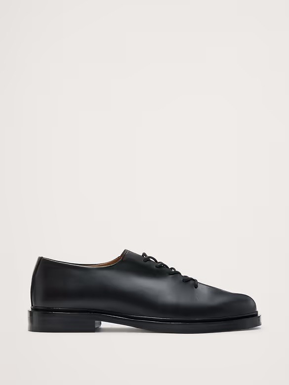 Jacques Solovière Men’s Black Leather Lace-Up Oxford Dress Shoes Size 10