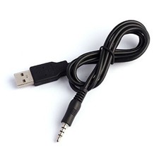 3.5mm Male AUX Audio Jack to USB 2.0 Male Charge Cable Adapter Cord 3 Feet
