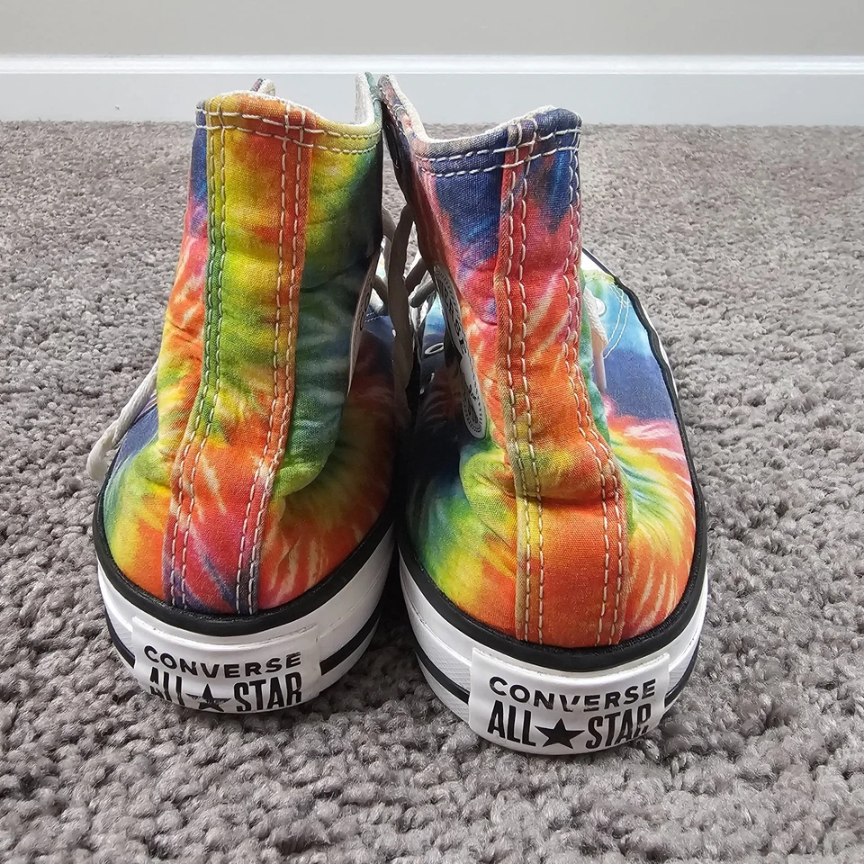 Converse Chuck Taylor All Star High Top Womens 6 Purple Tie Dye Lace Up 168996F - Image 3 of 4